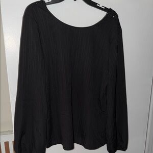 Elegant Black Women's Top - Fun Back!
